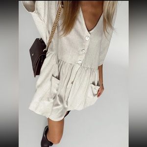 The Sandy Mini Dress Natural